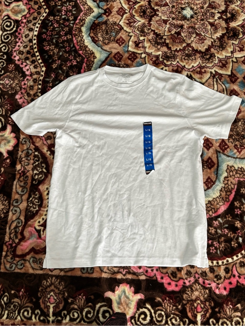 Kirkland Signature White Crew Neck Short Sleeve Tee